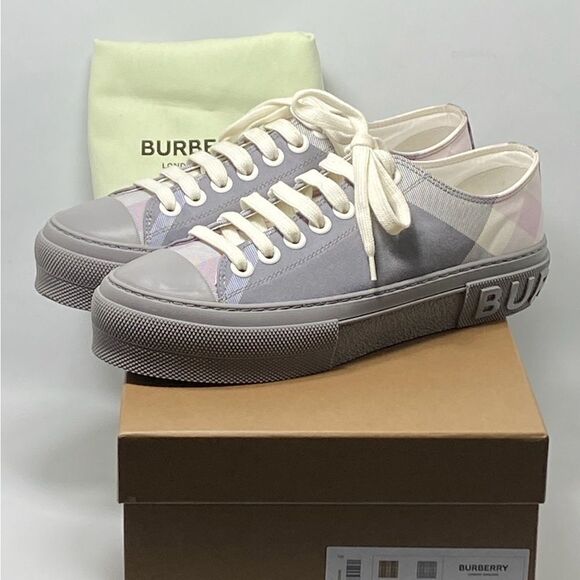 Burberry Check Canvas Low-Top Sneakers size 39.5 - Picture 10 of 12